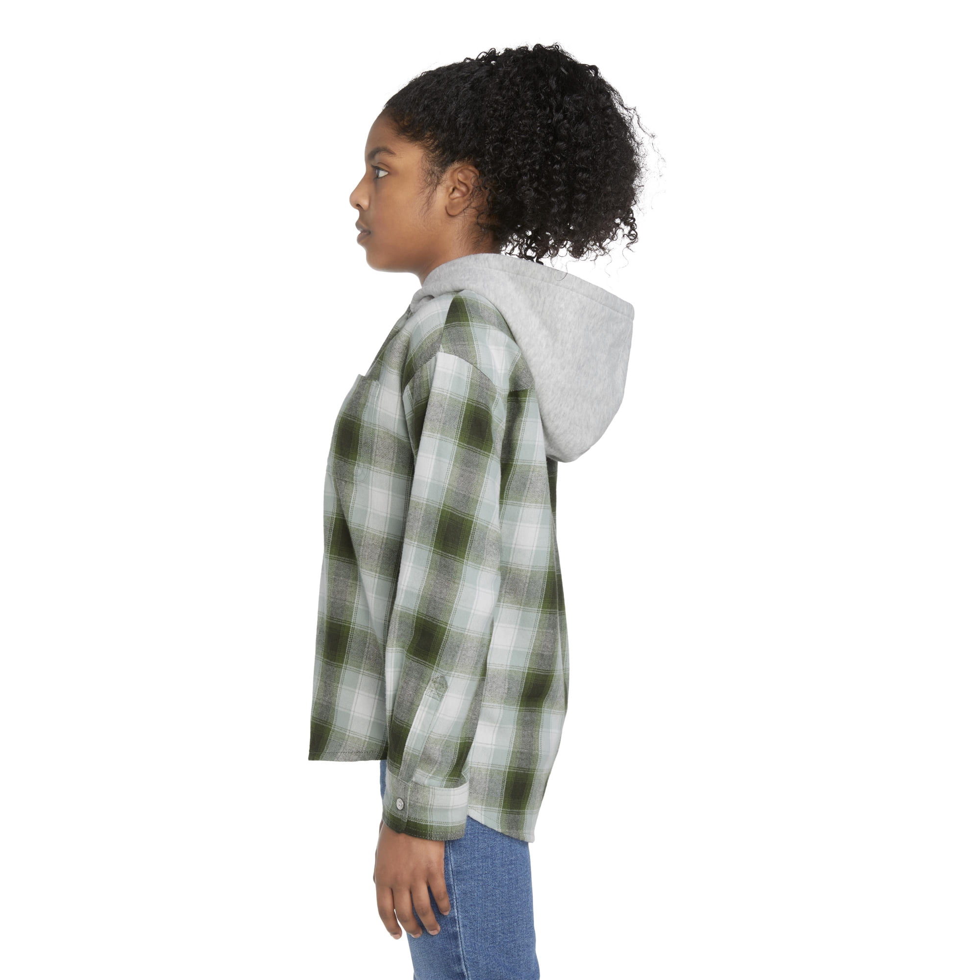 Levi's Girls' Flannel Hooded Top, Sizes 7-16