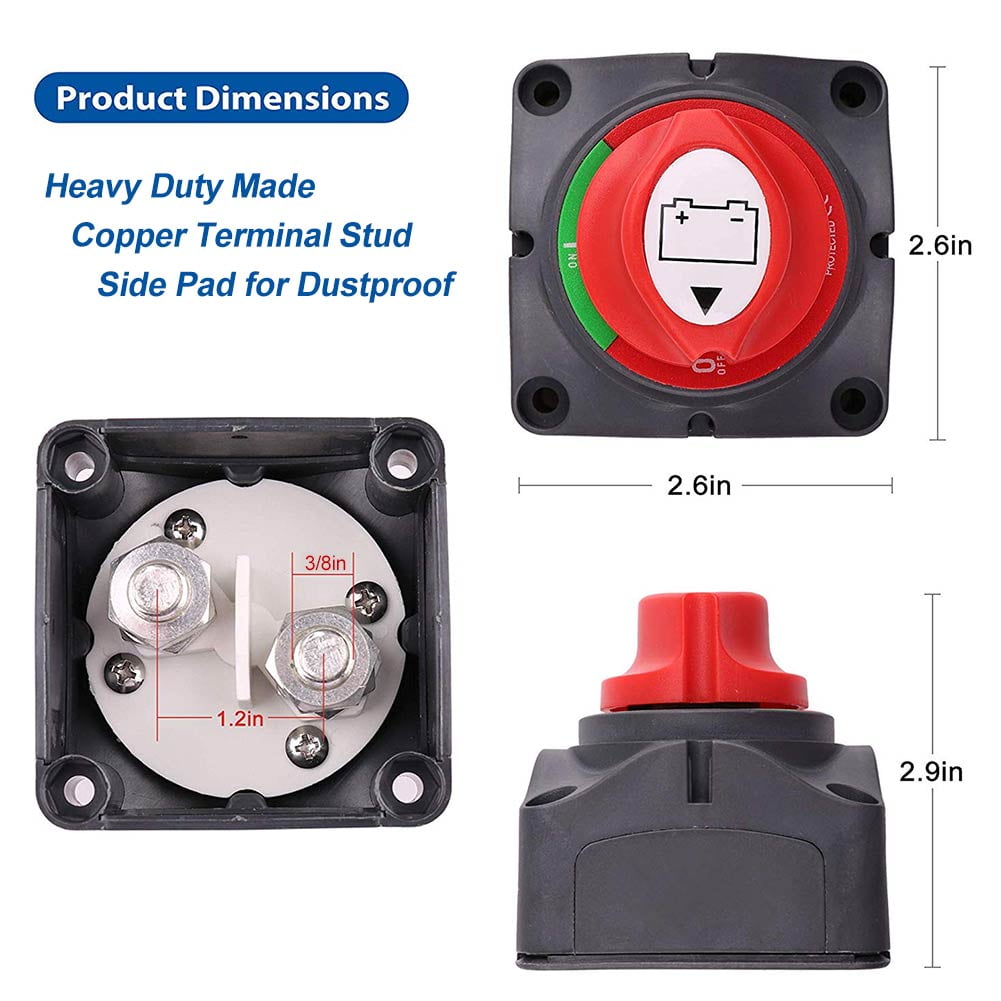 48V Battery Disconnect Switch Cut Off Switch Waterproof Battery