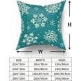 thumbnail image 6 of Teal Snowflakes Christmas Pillow Covers 16x16 Set of 2 Xmas Snow Holiday Decoration Print Decorative Outdoor Pillowcases Seasonal Winter Gift Farmhouse Throw Cushion Case Decor for Couch Sofa Bed, 6 of 6