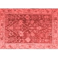thumbnail image 1 of Ahgly Company Machine Washable Indoor Rectangle Abstract Red Modern Area Rugs, 2' x 4', 1 of 4
