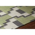 thumbnail image 4 of Hand-Woven Contemporary Flatweave Rug 7'9x10'6 Green/ Grey/ White, 4 of 5