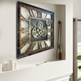 thumbnail image 4 of THE GEARS CLOCK Wall Clock with Real Moving Gears AM-LI_ 24 in Square Vintage-Black, 4 of 9