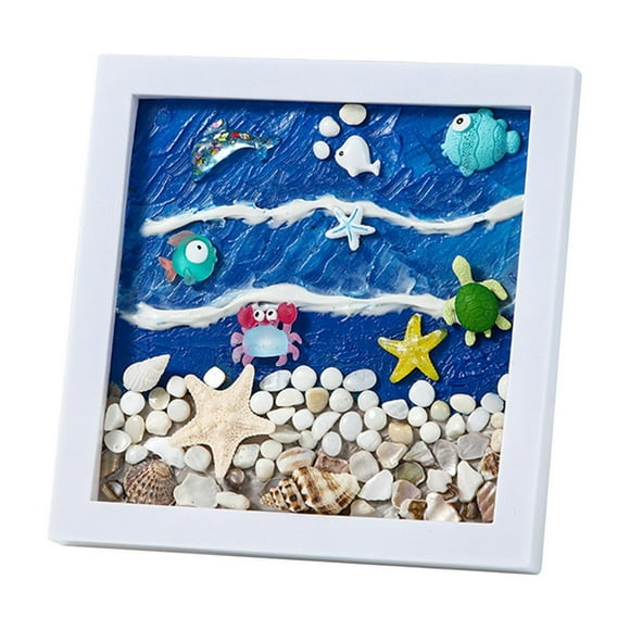 kjfeif DIY Hand Texture Painting 3D Frame Painting Doodle Painting Group Creative Gift Self Made 3D Frame Painting, Ideal for Boys & Girls 3-12 Years Old Birthday Gift