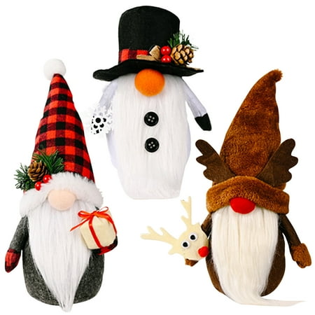 

3-Pack Christmas Doll Decoration Decorative Santa Doll Christmas Children Gift Toy Table Decoration House Decoration Winter For Holiday Family Xmas Party