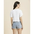 thumbnail image 3 of Moomaya Womens Solid Peplum Top, V Neck Viscose Summer Crop Top, 3 of 9