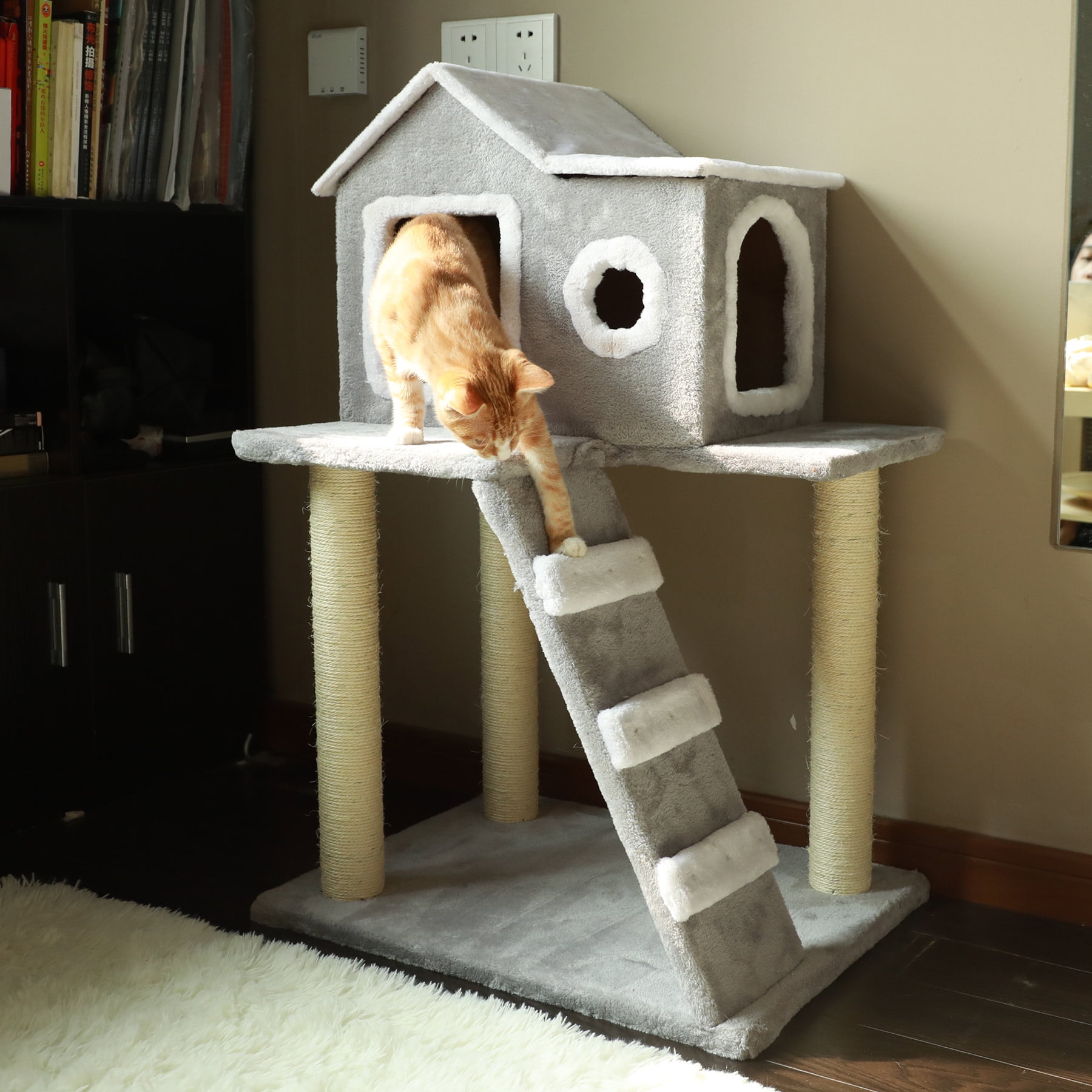 Cat Tree Condo Tower with Scratching Posts Kitty Trees House Bed