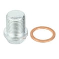 thumbnail image 7 of 2 Pcs M18x1.5 Steel Engine Oil Drain Plug Screw with Seal Ring for Volvo XC60 for Ford Focus Silver Tone, 7 of 7