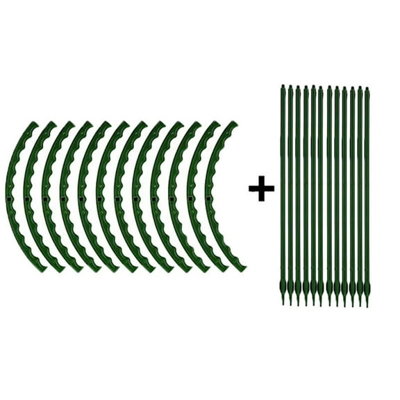 JeashCHAT 10PCS Plastic Arcuated DIY Plant Support Garden Climbing-Trellis Vine Cage