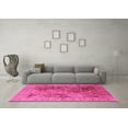 thumbnail image 3 of Ahgly Company Indoor Square Oriental Pink Industrial Area Rugs, 7' Square, 3 of 4