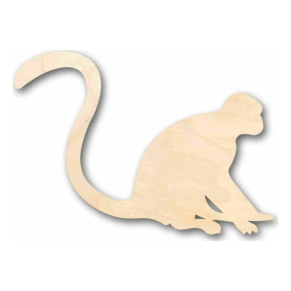 Unfinished Wood Monkey Silhouette - Craft- up to 46" DIY 10" / 1/8"
