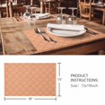 thumbnail image 3 of Placemats Set of 4, Orange Plaid Woven Placemat, Linen Place Mats for Kitchen/Dining Tables, Modern Farmhouse Simple Abstract Stripes Washable Table Mats for Party, 3 of 8