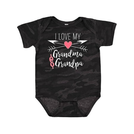 

Inktastic I Love My Grandma and Grandpa Heart and Arrows Gift Baby Boy or Baby Girl Bodysuit