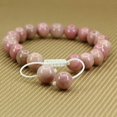 thumbnail image 2 of Angelstones Perles Rondes en Rhodonite Rose 10mm Macramé Tressé Réglable Bracelets Chakra Reiki 7-9 Pouces Unisexe, 2 of 2