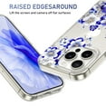 thumbnail image 4 of for iPhone 15 Pro Flower Case, Luxury Floral Pattern Clear Shockproof [Hard PC Back Soft TPU Edge] Ultra Slim Anti-Scratch Phone Cover for Girls Women iPhone 15 Pro, C, 4 of 5