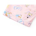 thumbnail image 2 of Tebbis Satin Pajamas for Girls-Cute Pink Silky Short-Sleeved Set with Adorable Cat & Yarn Ball Print Size 8, 2 of 7