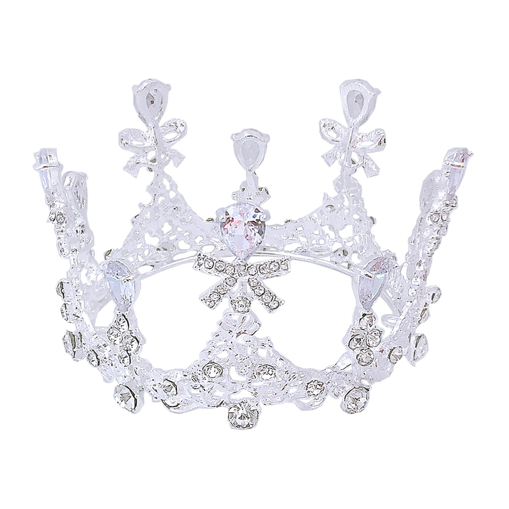 NUOLUX Girls Crystal Crowns Hair Accessories Tiara Rhinestone Birthday