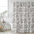 thumbnail image 6 of Spring Flowers Shower Curtain Set - 48" x 72" Washable Bathtub Curtain with 12 Hooks, Farmhouse Grey-blue Pastoral Floral Leaf Waterproof Fabric Stall Shower Curtains for Bathroom/Bathtub Décor, 6 of 6