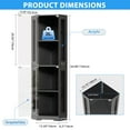 thumbnail image 3 of BROTTAR 65" Corner Glass Display Cabinet with LED Lights, 4-Tier Showcase Display Case with Glass Doors & Human Body Sensor for Collectibles, Black, 3 of 8