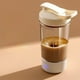 thumbnail image 1 of Taza recargable para batidor | Mezclador automático portátil USB con báscula de medición, plástico blanco impermeable, 19x10,5cm | Para batidos de proteínas, café, leche de soja – autolimpiante, 1 of 9
