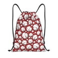 thumbnail image 1 of Xecao Cute Baseball Pattern Sports Drawstring Backpack - String Swim Gym Bag with Wet Proof Pocket for Women&Men-Medium, 1 of 6