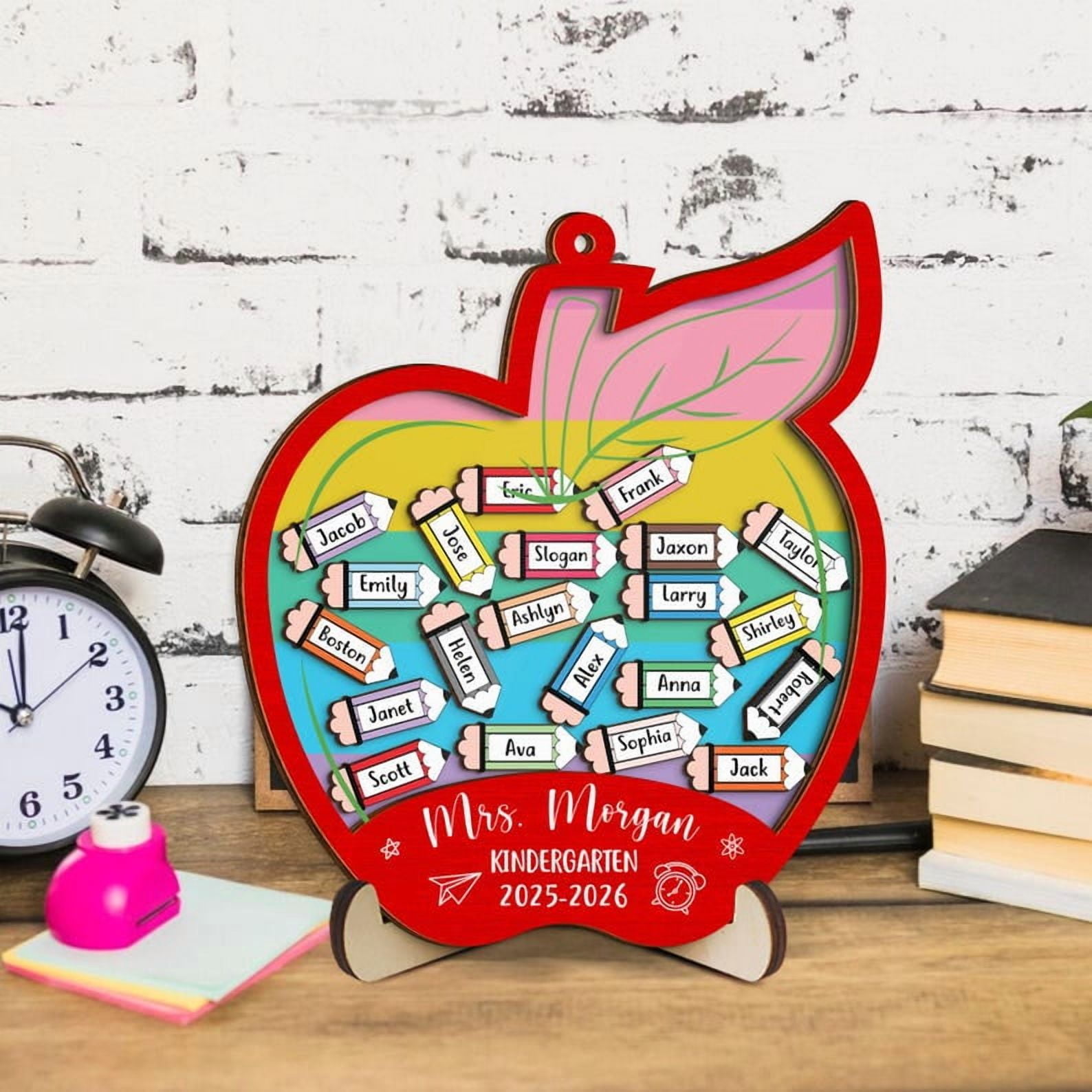 Personalized Teacher Name Gift, Thank You Teacher Gift, Appreciation Gift, Custom Student Name Sign, Custom Teacher Ornament, Classroom Decor