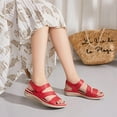 thumbnail image 4 of UMfun Summer Sandals For Women Flat Slip On Sandals Roman Shoes Open Toe Casual Sandals, 4 of 10