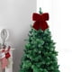 thumbnail image 5 of Lazo Navideño Colgante de Terciopelo Rojo para Árbol de Navidad | Adorno Festivo de Tela Roja | Tamaño: 20 X 20 Cm | Ideal para Regalar | 1 Unidad, 5 of 6