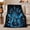 Lightning Guitar, variant on Blue Electric Guitar with Music Notes, Energetic Graphic Style for Guitar Lovers, Neon Sound Swirl and Father's Day Gift, Cozy Flannel Blanket for Music Room and Bedroom, Home Decor