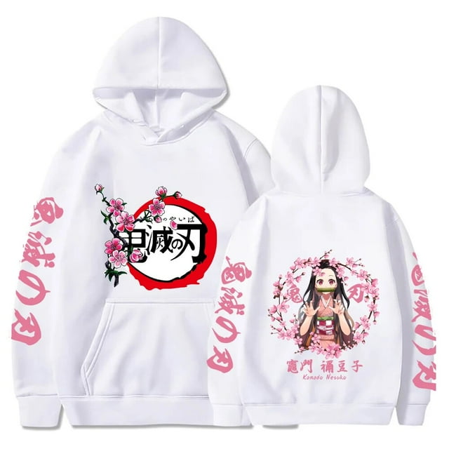Chandail à Capuchon Demon Slayer Kamado Nezuko à Imprimé Graphique, Chandails à Capuchon et Chandails Molletonnés pour Femmes, Mode Urbaine Décontracté, Harajuku, Chandails à Enfiler pour Couple, Hauts