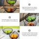 thumbnail image 3 of Cesta de fruta de hierro de 1 pieza, lavabo de fruta de doble capa, decoración de tipo europeo (negro), 3 of 6