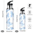 thumbnail image 2 of Yayeee 20oz Insulated Water Bottle Double Wall Stainless Steel with Flip Straw Lid, Blue Butterfly, 2 of 7