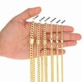 thumbnail image 6 of Nuragold 14K Real Yellow Gold Miami Cuban Lightweight Link Chain Necklace 16"-30" (3mm-12.6mm) Italian Jewelry for Men & Women, 6 of 11