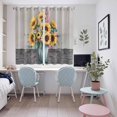 thumbnail image 4 of Sunflowers Kitchen Curtains Window Panels, Spring Botanical Yellow Floral Vases Retro Insulated Window Treatment Curtain, Grommet Curtains for Bedroom/Living Room/Bathroom, 2 Piece 52"Wx63"L, 4 of 8