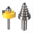 thumbnail image 2 of Rabbet Router Bit with 6 Bearings 1/2"/1/4"Shank Woodworking Cutter ,Woodworking Milling Cutter Tenon Bit Shank Bearings Set, 2 of 5