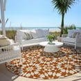 thumbnail image 6 of Addison Rugs Chantille Indoor/Outdoor Transitional Spiral Paprika Washable Round Rug, 8' x 8', 6 of 6