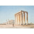 thumbnail image 3 of Martinus Rørbye 14x11 Black Modern Framed Museum Art Print Titled - The Temple of Zeus (1835 - 1836), 3 of 5