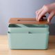 thumbnail image 4 of Organizador de caja de pañuelos transparente, Verde, 4 of 6