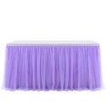 thumbnail image 1 of Falda de mesa de tul para mesas rectangulares o redondas Falda de mesa de tutú Mantel con volantes blancos para bodas Despedida de soltera Bautismo Fiesta de cumpleaños Bautizo, 1 of 5
