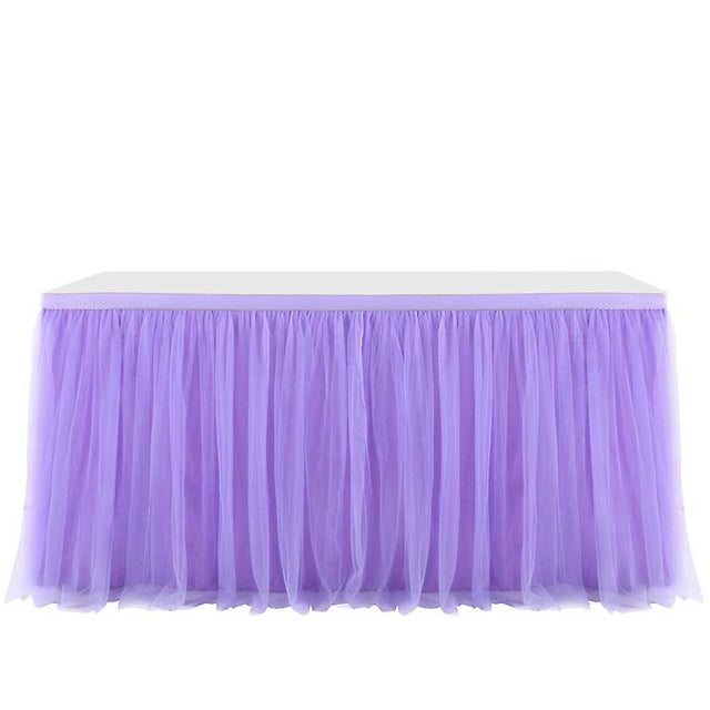 Falda de mesa de tul para mesas rectangulares o redondas Falda de mesa de tutú Mantel con volantes blancos para bodas Despedida de soltera Bautismo Fiesta de cumpleaños Bautizo