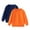 Orange 6, variant on Vibrex Baby Girl Boy Sweatshirt Crew Neck, Kids 2-Pack Long Sleeve Round Neck Tops Soft Solid Color Pullover Shirts for Boys & Girls