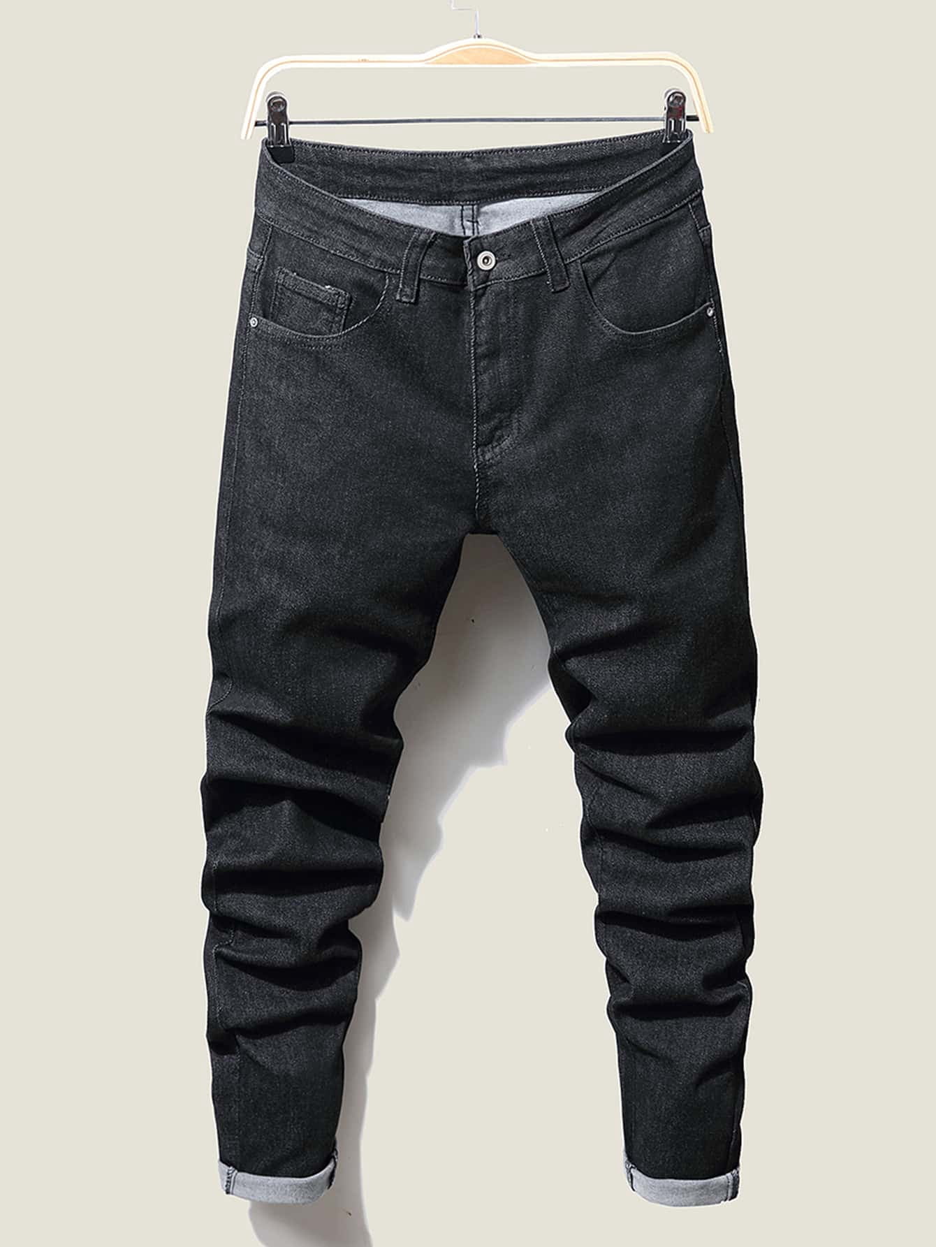 Men Solid Skinny Jeans 36 - Walmart.com