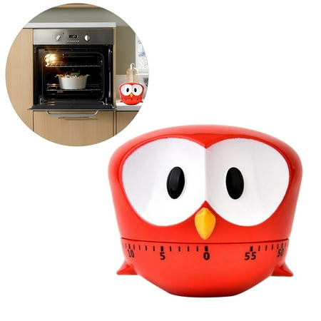 

Cute Owl Timer 60 Minutes Alarm Reminder Clock Cartoon Owl for Cooking