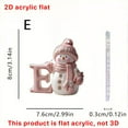 thumbnail image 3 of Moocorvic 26 Initial Letters Christmas Tree Decoration Pink Snowman Hanging Xmas Ornaments(E), 3 of 5