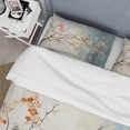 thumbnail image 4 of Designart "Orange Blue Maple Tree Glowing Embers V" Floral Bedding Covert Set - Tree Maple Orange Traditional Bed Set With 1 Sham, 4 of 6