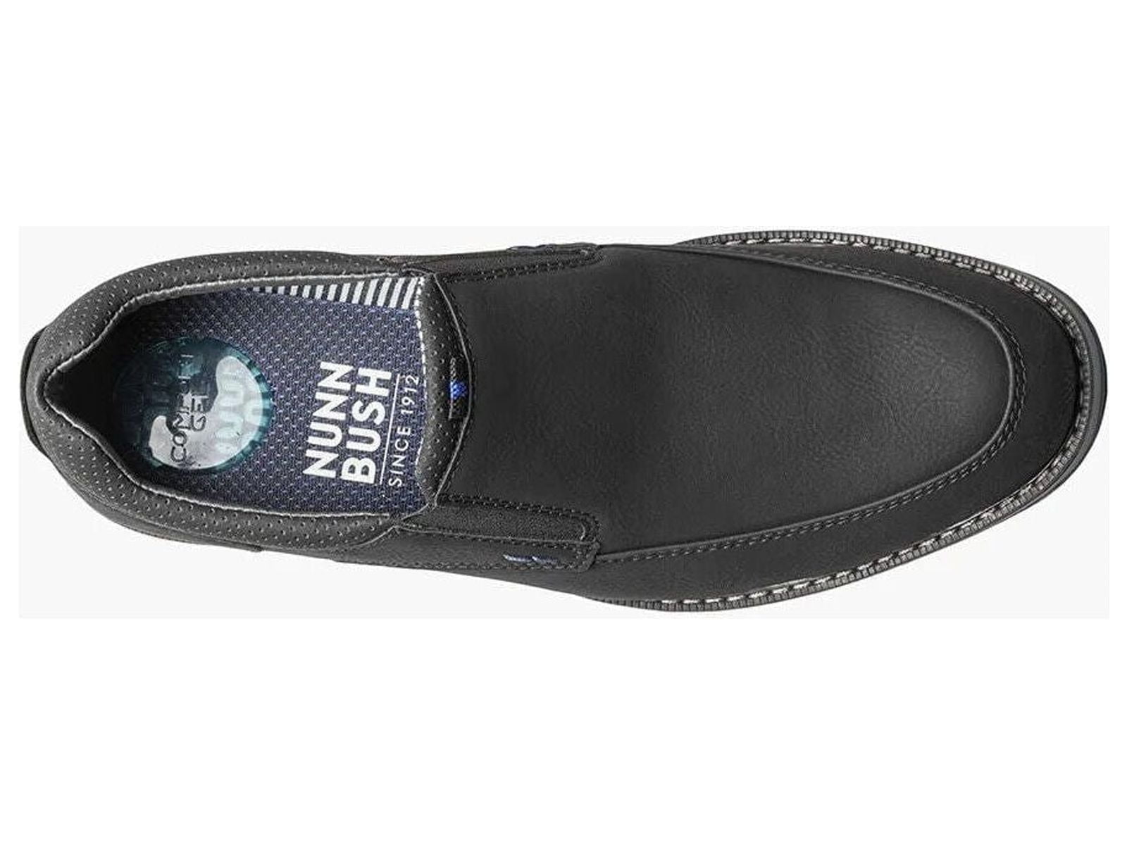 Nunn Bush Men’s Hyde II Moc Toe Wide Width Slip On Shoes- Black- Size 10W Nunn Bush Men main image 3