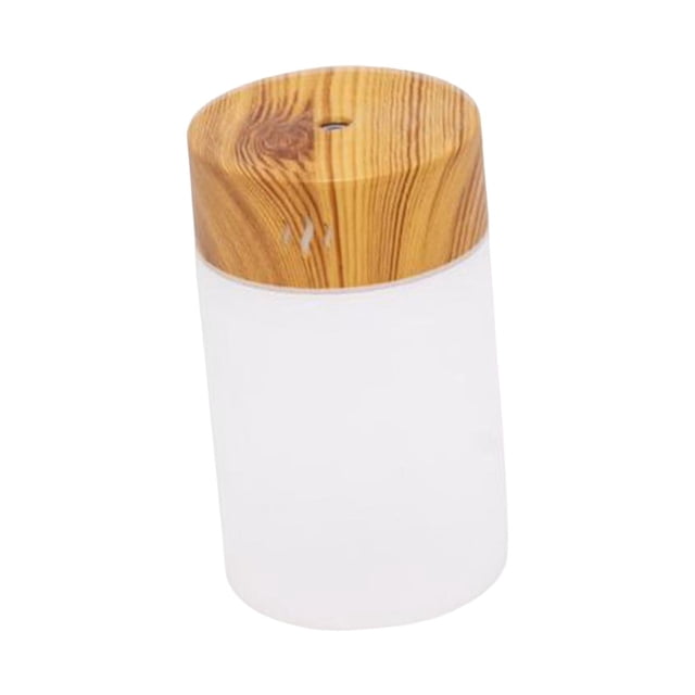 Humidificador de Aire Portátil para Coche perfecl Luz Nocturna Bajo Ruido USB 7 Difusores Grano de Madera Clara