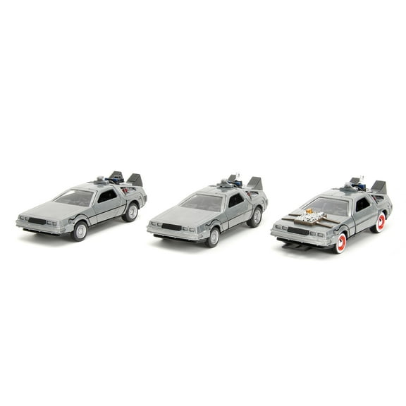 Time Machine 3-Pack, Back to the Future - Jada Toys 33399 - 1/32 Scale Diecast Model Car