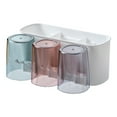 thumbnail image 2 of Set Toothbrush Holder Toothpaste Holder Wall Toothbrush Cup Holder Wall Toothbrush Toothbrush Cup Holder Wall Hair Dryer Holder Tooth Mug Rack Water Tumbler Cup White Cele valentines day gift for him, 2 of 6
