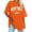 Orange, variant on LINGLANG Womens Tops Casual Sweatshirt Summer Half Sleeved Long Shirt Vintage New York Letter Print Casual Fashion T Shirt Under $5