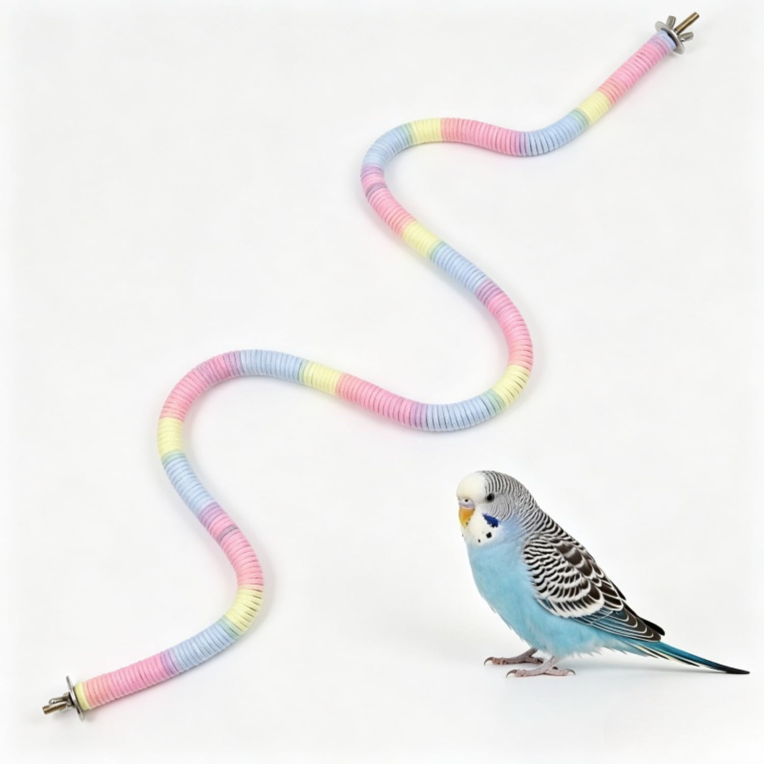 Bird Rope Perch with Bendable Toys Cage Accessories for Parakeet Lovebirds Budgies